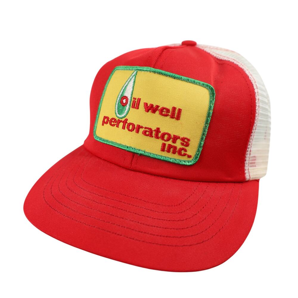 True Vintage Oil Well Perforators Inc Patch Mesh Trucker Hat